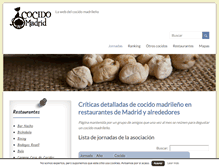 Tablet Screenshot of cocidomadrid.com